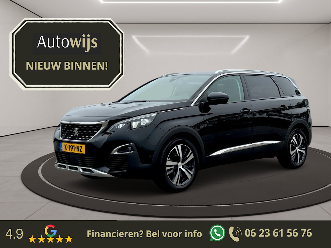 Peugeot 5008 - 1.2 PureTech Blue Lease Premium|7-PERS|Trekhaak|75.000KM - AutoWereld.nl