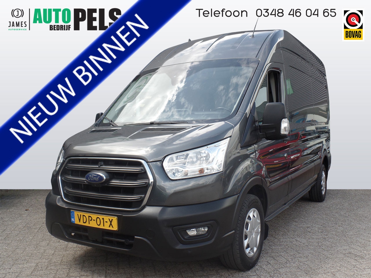 Ford Transit - 350 2.0 TDCI L3H3 Trend Automaat, 3 Zitter, Navigatie, Achteruitrijcamera, Schuifdeur rech - AutoWereld.nl