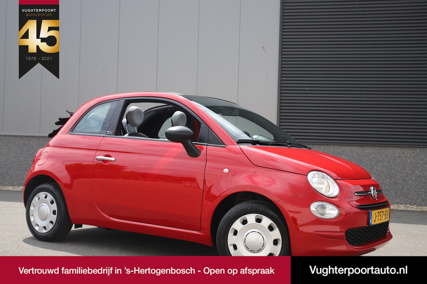 Fiat 500 C - 1.0 Hybrid Cabrio Rosso / Airco/ USB/ 45.818km - AutoWereld.nl