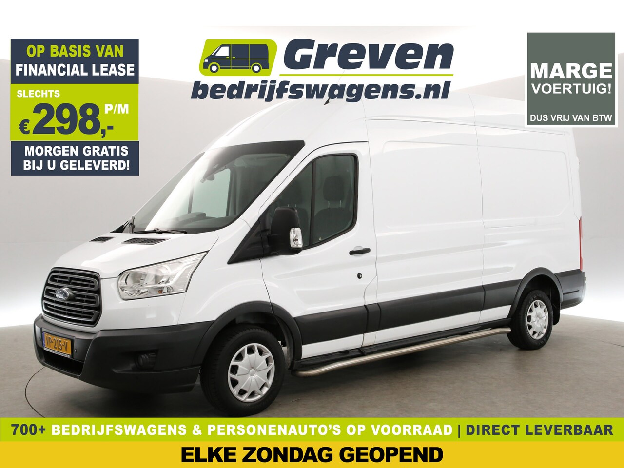 Ford Transit - 310 2.2 TDCI L3H3 | MARGE! | Camera Cruise Airco Navigatie 3 Persoons Sidebars - AutoWereld.nl