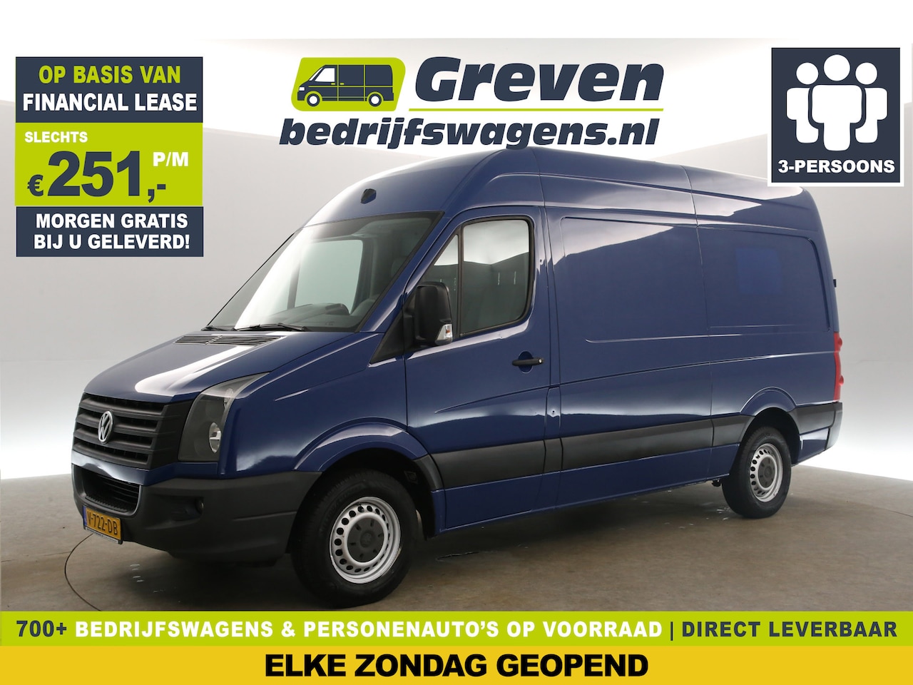 Volkswagen Crafter - 28 2.0 TDI L2H2 Airco Cruise 3 Persoons Bluetooth Elektrpakket Schuifdeur - AutoWereld.nl