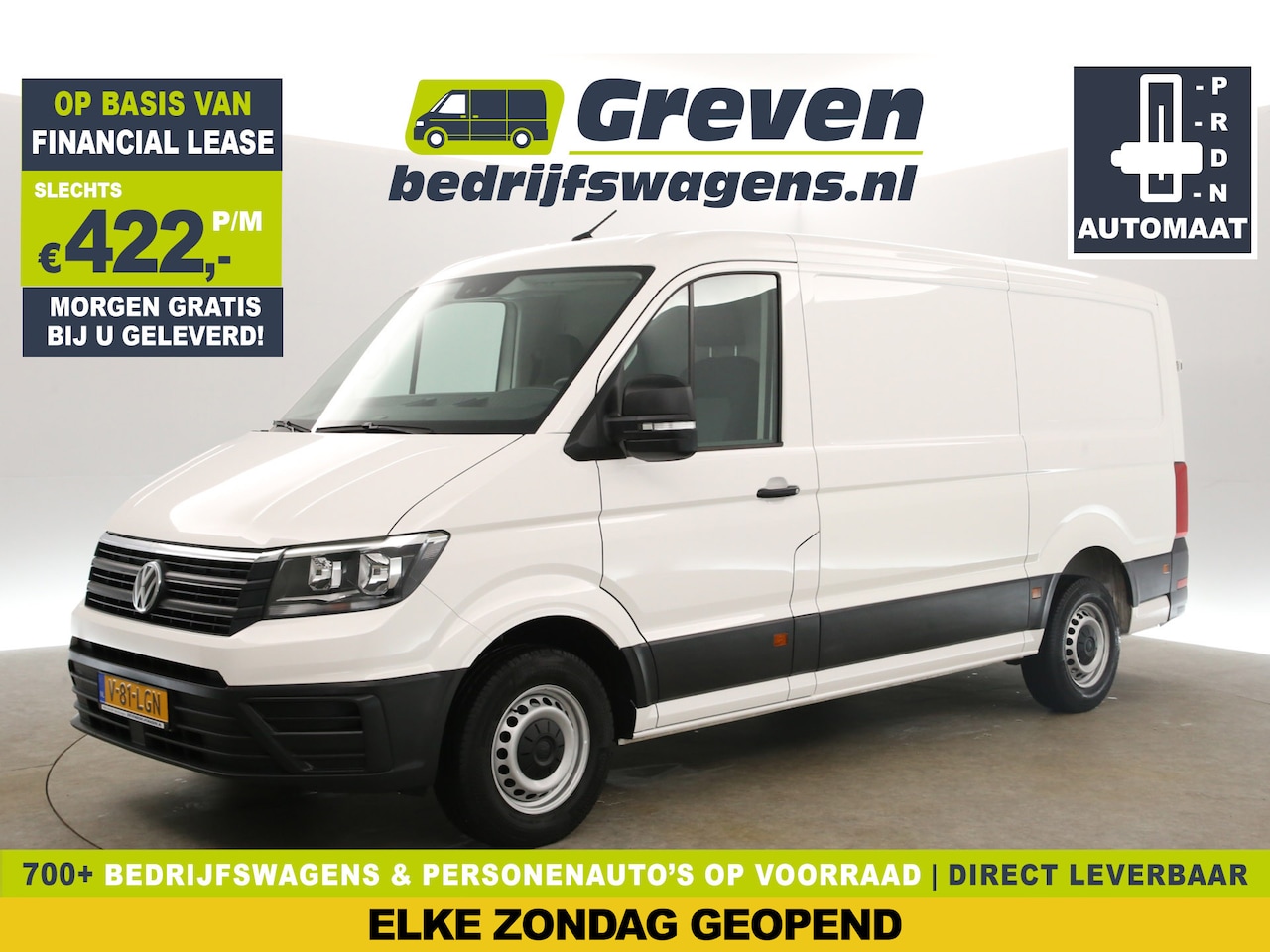 Volkswagen Crafter - 35 2.0 TDI L3H2 141PK DSG Automaat Airco Camera Carplay Cruise Navigatie 3 Persoons Elektr - AutoWereld.nl