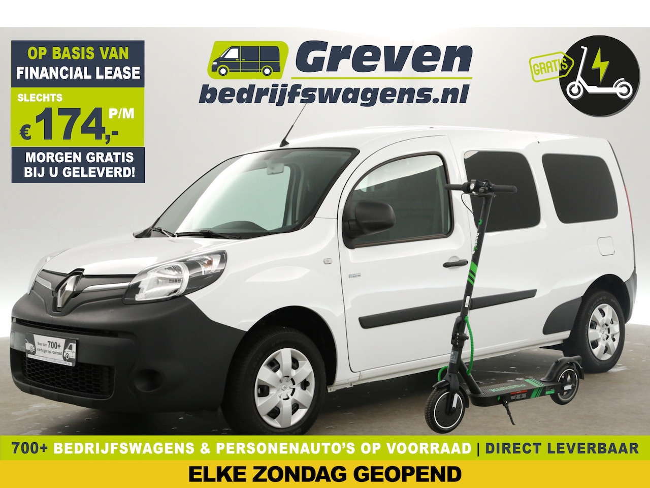 Renault Kangoo - Z.E. L2H1 Huur-Accu | GRATIS E-Step! | EMISSIEVRIJE ZONE | 33 kWh Elektrisch | Automaat | - AutoWereld.nl