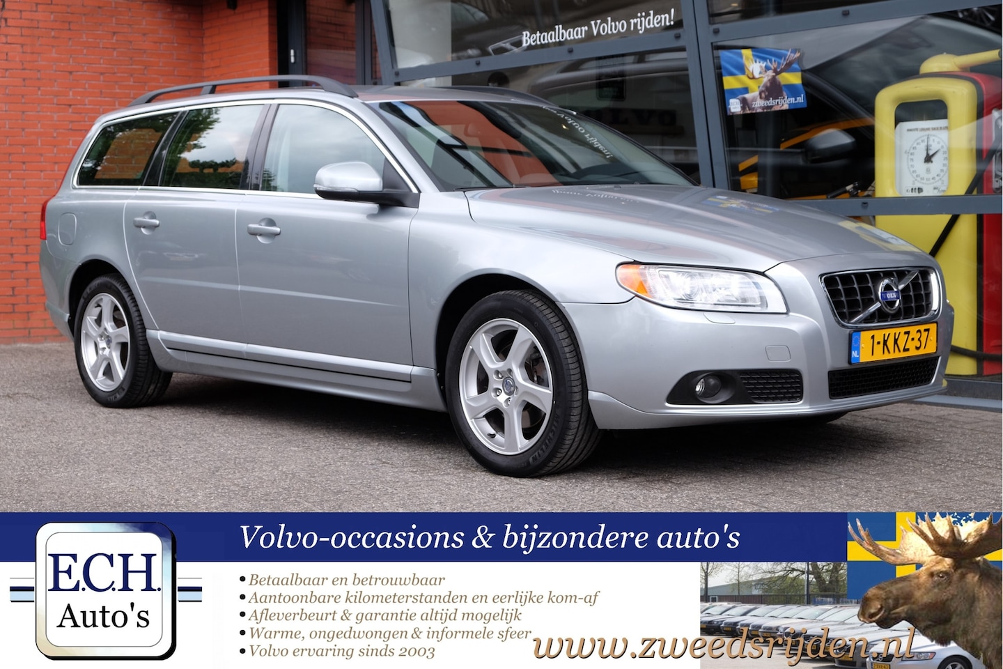 Volvo V70 - T4 180 pk Nordic, Leer, Xenon, Navi, Bluetooth, Trekhaak, 17 inch - AutoWereld.nl