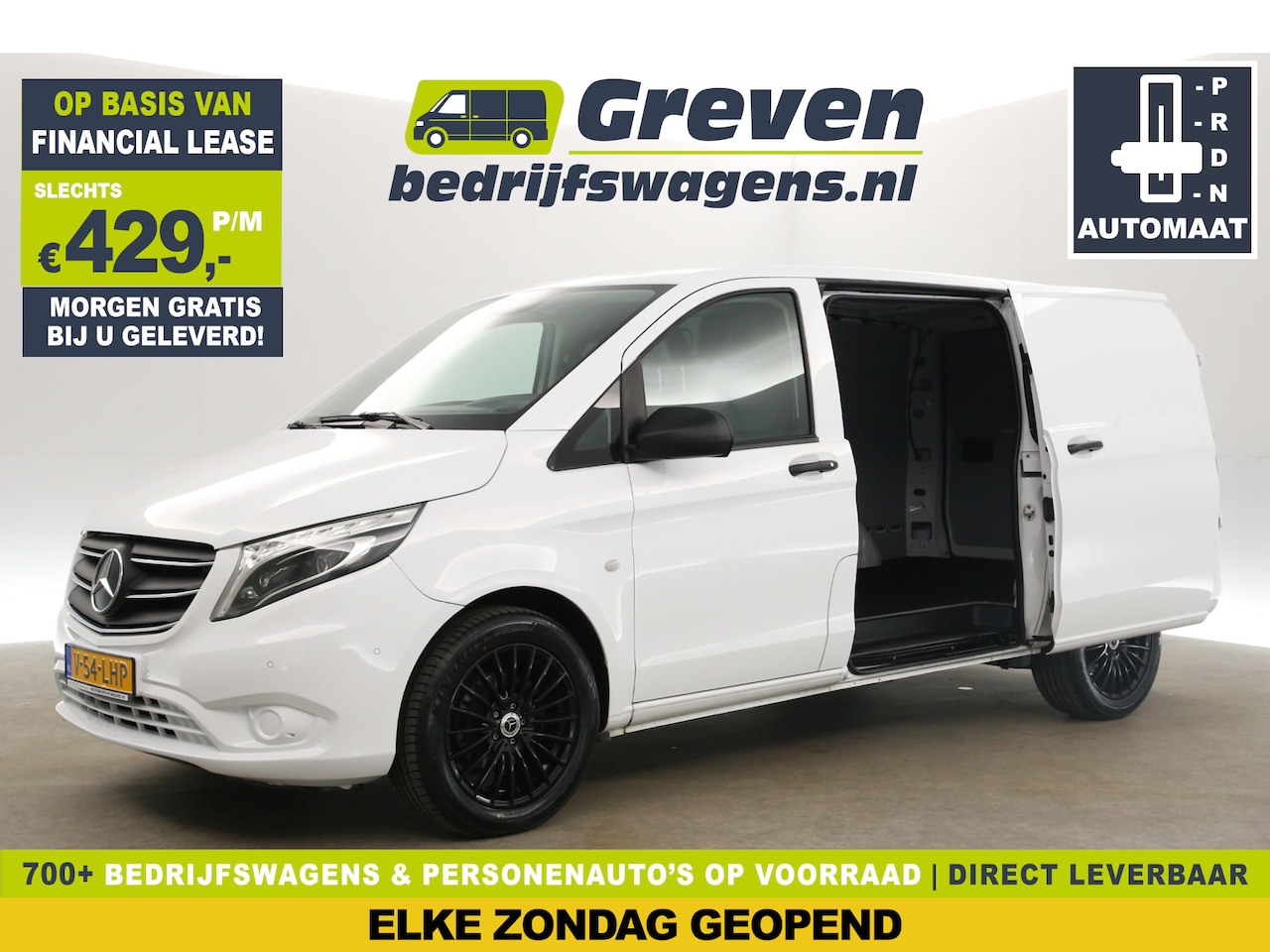 Mercedes-Benz Vito - 114 CDI Lang Automaat Camera Carplay Cruise Clima LED 2xSchuifdeur Navi 18"LMV Leder Trekh - AutoWereld.nl