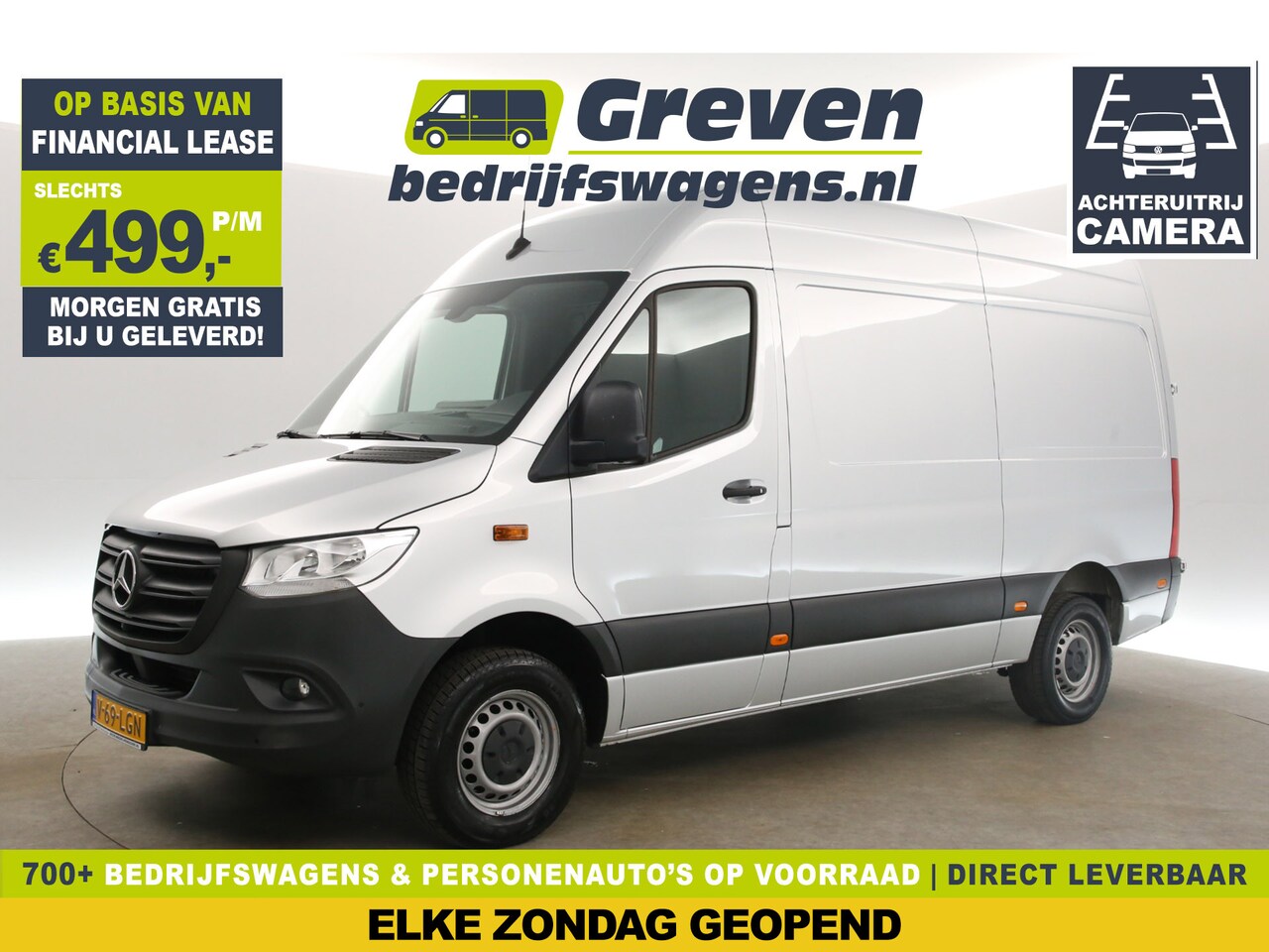 Mercedes-Benz Sprinter - 317 CDI L2H2 170PK 360Camera Airco Cruise Carplay 3 Persoons Navigatie PDC Stoelverw. - AutoWereld.nl