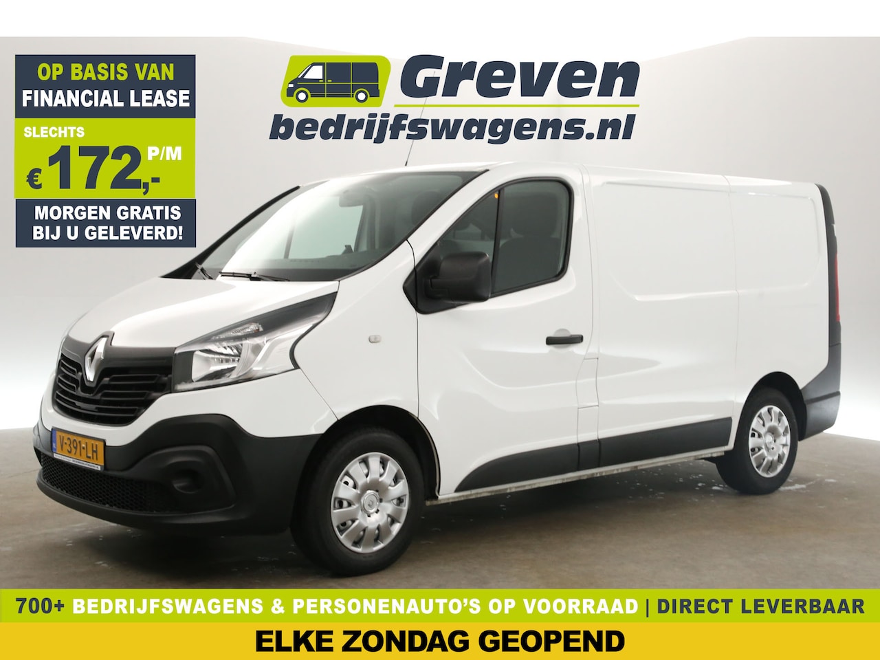 Renault Trafic - 1.6 dCi T29 L1H1 Airco Cruise Navigatie Parkeersensoren Elektrpakket Schuifdeur - AutoWereld.nl