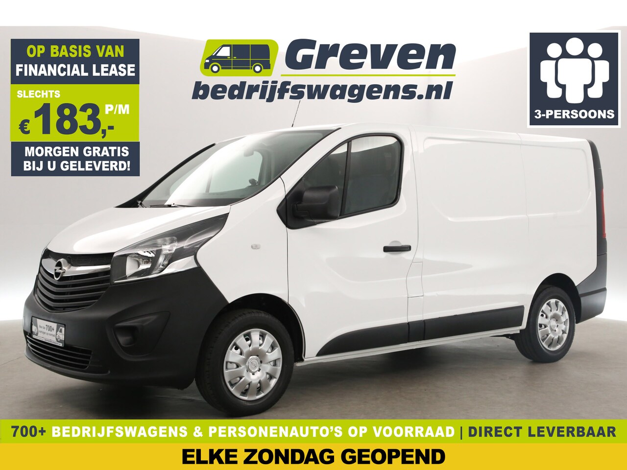 Opel Vivaro - 1.6 CDTI L1H1 Airco Cruise Navigatie PDC 3 Persoons Elektrpakket Schuifdeur - AutoWereld.nl
