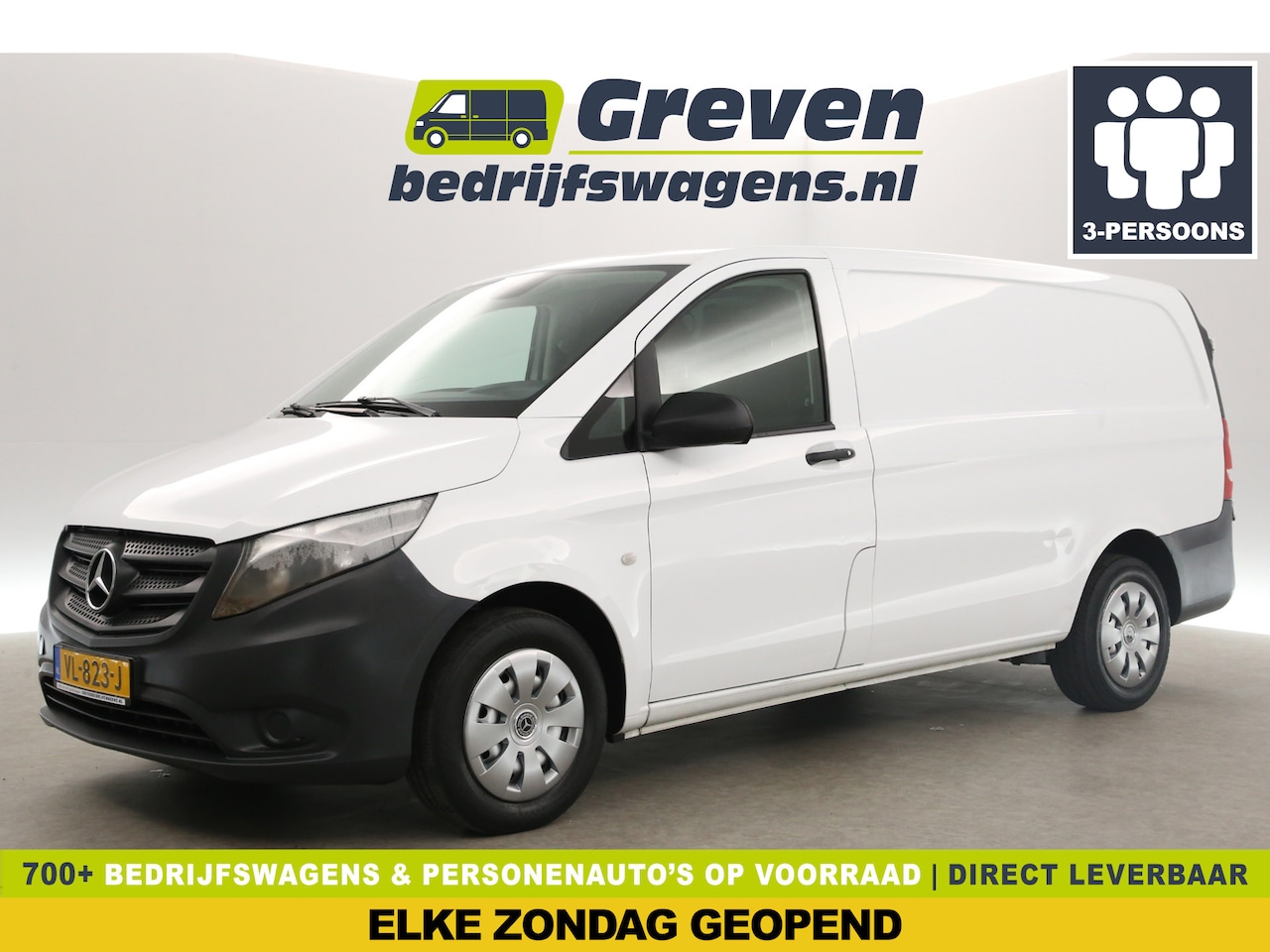 Mercedes-Benz Vito - 111 CDI Lang Airco 3 Persoons Elektrpakket Schuifdeur Trekhaak - AutoWereld.nl