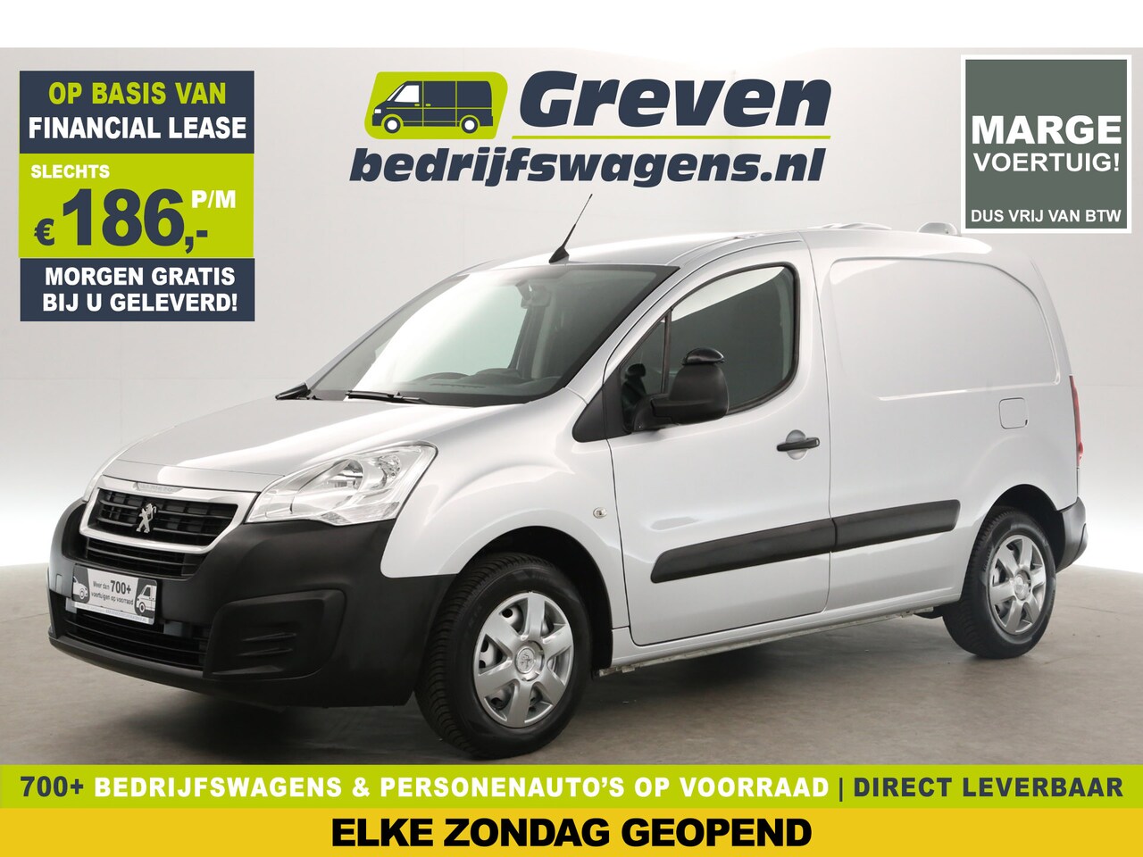 Peugeot Partner - 122 1.6 BlueHDi L1H1 | MARGE! | Airco Cruise Carplay Navigatie PDC Elektrpakket Schuifdeur - AutoWereld.nl