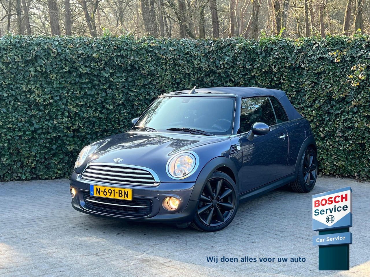 MINI Cabrio - Mini 1.6 120pk Cooper Pepper | Denim Blue | Cruise Control | Half leer - AutoWereld.nl