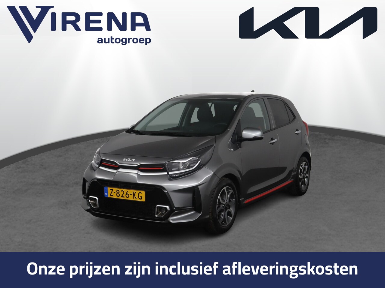 Kia Picanto - 1.0 DPi GT-Line Carplay/Android Auto, - Cruise Control - Climate Control - Navigatie - Fab - AutoWereld.nl