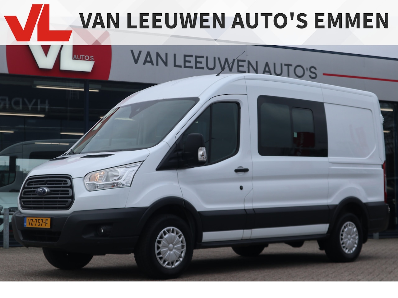 Ford Transit - 350 2.2 TDCI L2H2 DC Trend | Dubbel Cabine | 7 Zits | Airco | Navigatie | Camera | - AutoWereld.nl