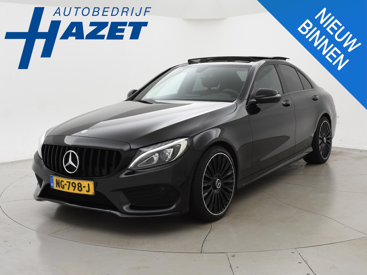 Mercedes-Benz C-klasse - 180 AMG NIGHT EDITION AUT7. + PANORAMA | 19 INCH | CAMERA | LED | KEYLESS - AutoWereld.nl
