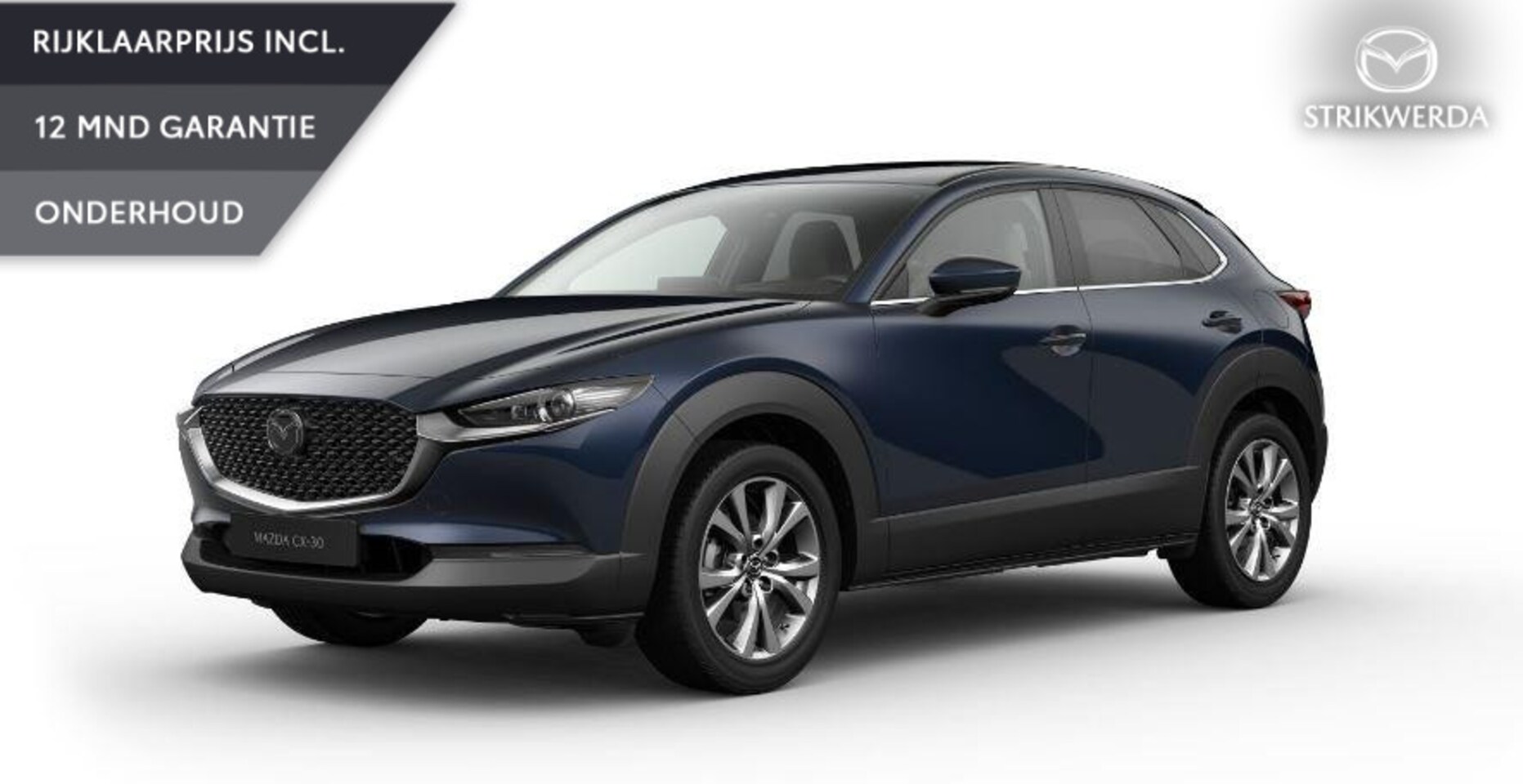 Mazda CX-30 - 2.0 e-SkyActiv-X M Hybrid Takumi Sunroof | Wit Leder | Nieuw | Voorraad | Incl. Instapvoor - AutoWereld.nl