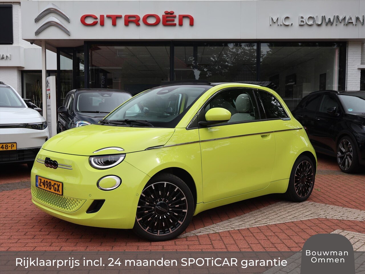 Fiat 500e - Cabrio 42kWh 118PK Automaat La Prima, Rijklaarprijs | Navigatie | Camera | Mirrorscreen | - AutoWereld.nl