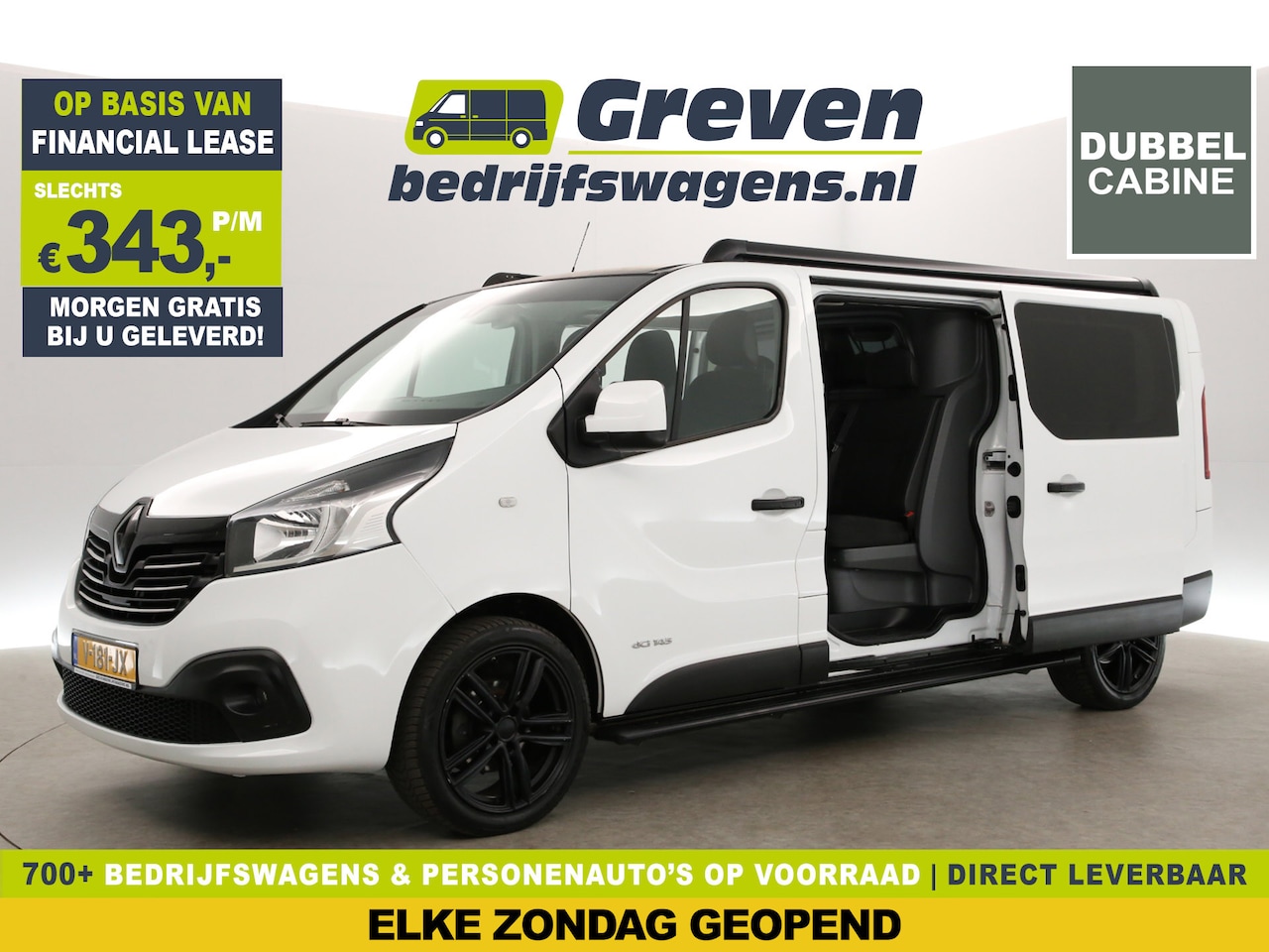 Renault Trafic - 1.6 dCi T29 L2H1 | 146PK | Dubbele Cabine | 6 Persoons | 2xSchuifdeur Airco Camera Cruise - AutoWereld.nl