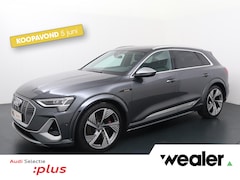 Audi e-tron - S quattro 95 kWh | 503 PK | SoH 100% | Trekhaak | S Line | half lederen bekleding | Lichtm
