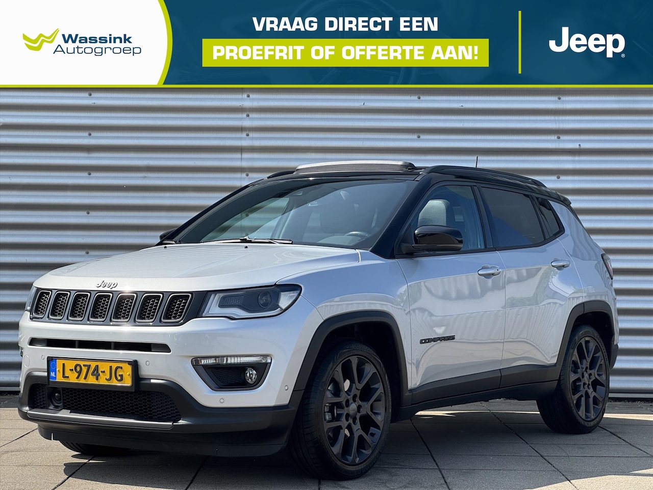 Jeep Compass - 1.3 MultiAir 150pk S Automaat Panoramisch Schuifdak | Leder | Stoel en Stuurwielverwarming - AutoWereld.nl