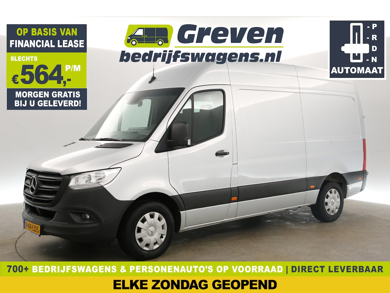 Mercedes-Benz Sprinter - 319 3.0 CDI L2H2 V6 191PK Automaat Airco 360Camera Cruise Carplay PDC 3 Persoons Elektrpak - AutoWereld.nl