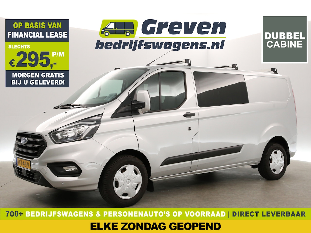 Ford Transit Custom - 2.0 TDCI L2H1 | Dubbele Cabine | 6 Persoons | LED Trekhaak Airco Cruise Camera Carplay Nav - AutoWereld.nl