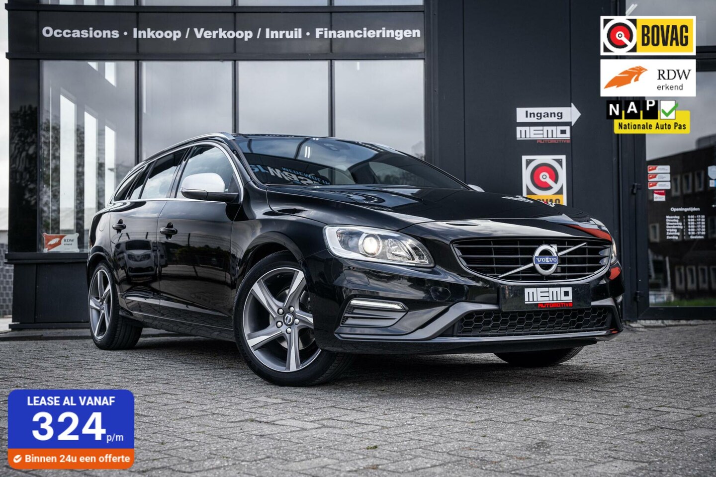 Volvo V60 - 1.5 T3 Nordic+*AUTOMAAT*NAVI*R-DESIGN*NAP*TREKHAAK - AutoWereld.nl