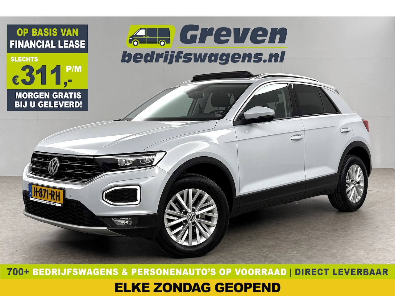 Volkswagen T-Roc - 1.0 TSI Pano LED Camera Trekhaak Carplay Airco Adaptive Cruise Navi PDC 16''LMV - AutoWereld.nl
