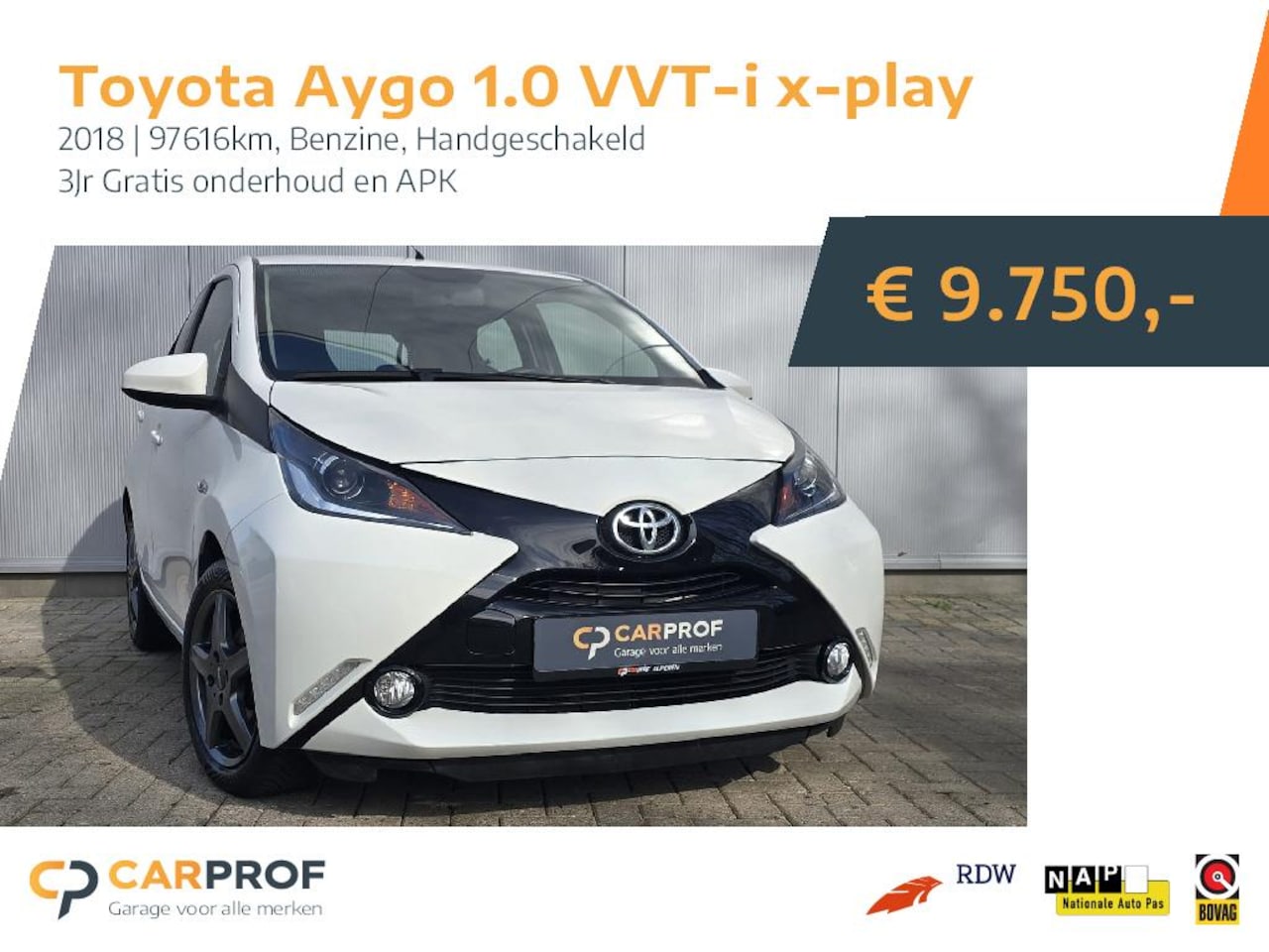 Toyota Aygo - 1.0 VVT-i x-play 1.0 VVT-i x-play - AutoWereld.nl