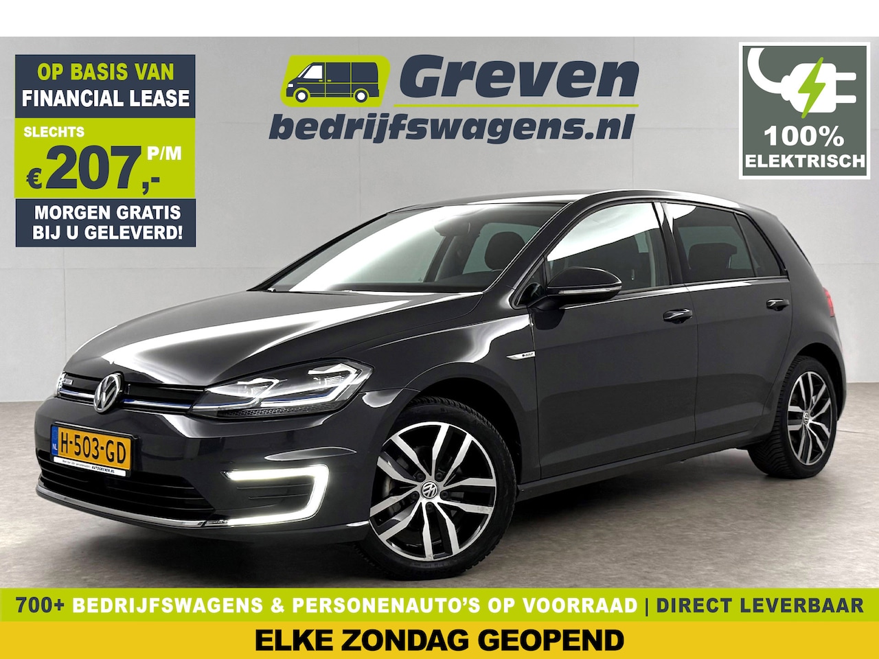 Volkswagen e-Golf - E-DITION 136PK ELEKTRISCH | LED Virtual Clima Cruise Navigatie PDC 17''LMV - AutoWereld.nl