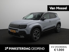 Jeep Avenger - Summit 54 kWh | Storm Grey | Achteruitrij camera | Panoramadak | Lederen bekleding | DEMO