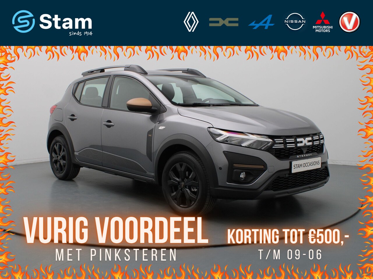 Dacia Sandero Stepway - TCe 100pk ECO-G Up&Go Camera | Cruise | Navi | Parkeersens. v+a | Stoelverw. - AutoWereld.nl