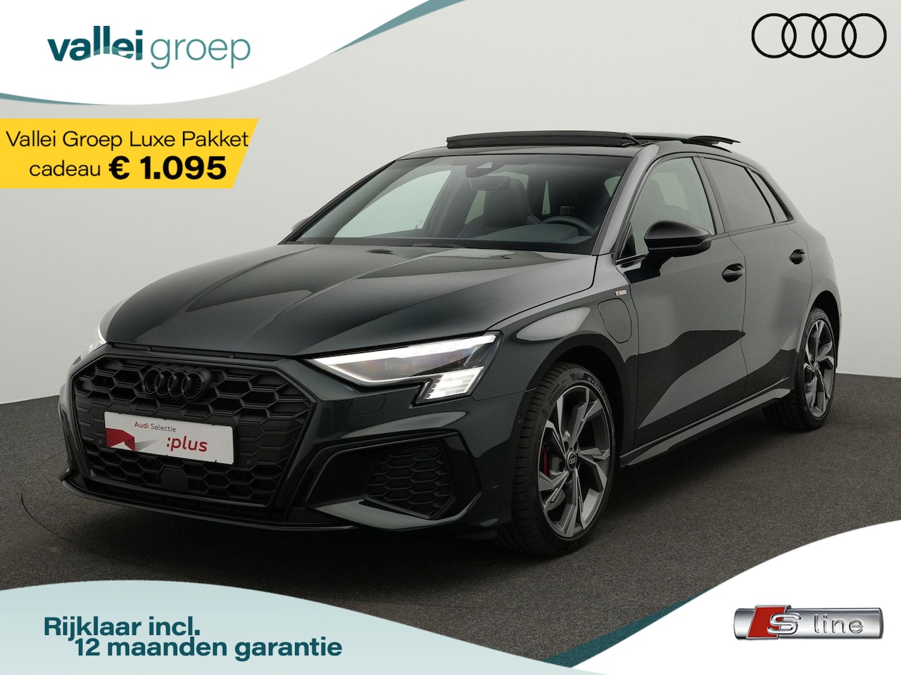 Audi A3 Sportback - 45 TFSI e 245 pk S-tronic S edition Competition / S-Line | GOODWOOD GREEN | Matrix LED | E - AutoWereld.nl