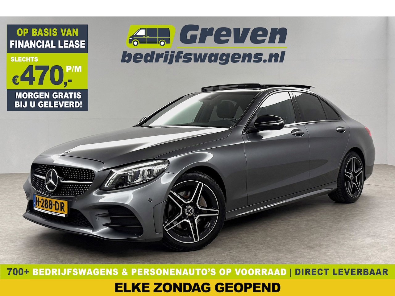 Mercedes-Benz C-klasse - 180 AMG 157PK Pano Sfeer Virtual LED Clima Cruise Camera Carplay Navi PDC 18''LMV - AutoWereld.nl