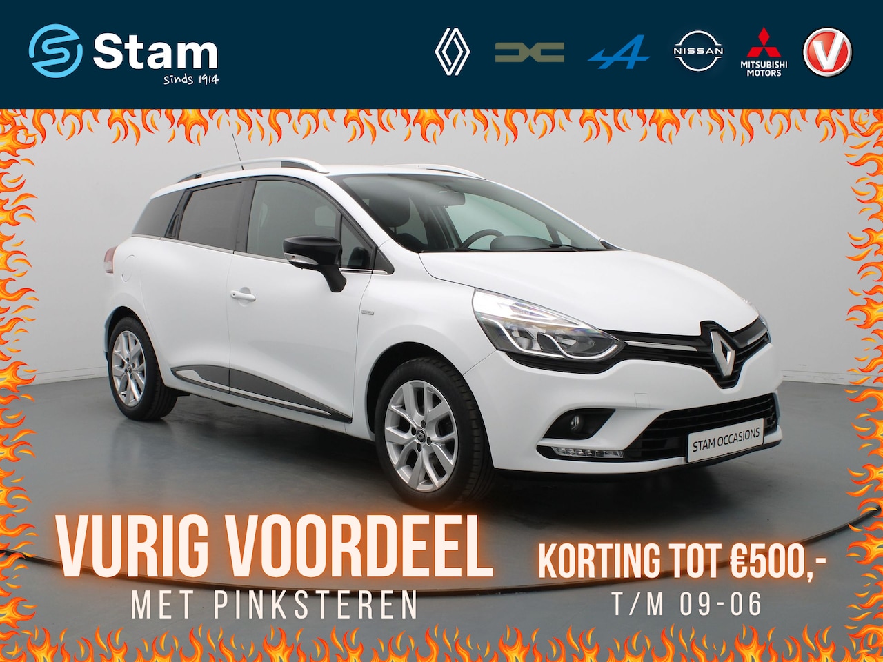 Renault Clio Estate - 90pk TCe Limited Airco | Cruise | Carplay | Navi | Parkeersens. achter | Trekhaak - AutoWereld.nl
