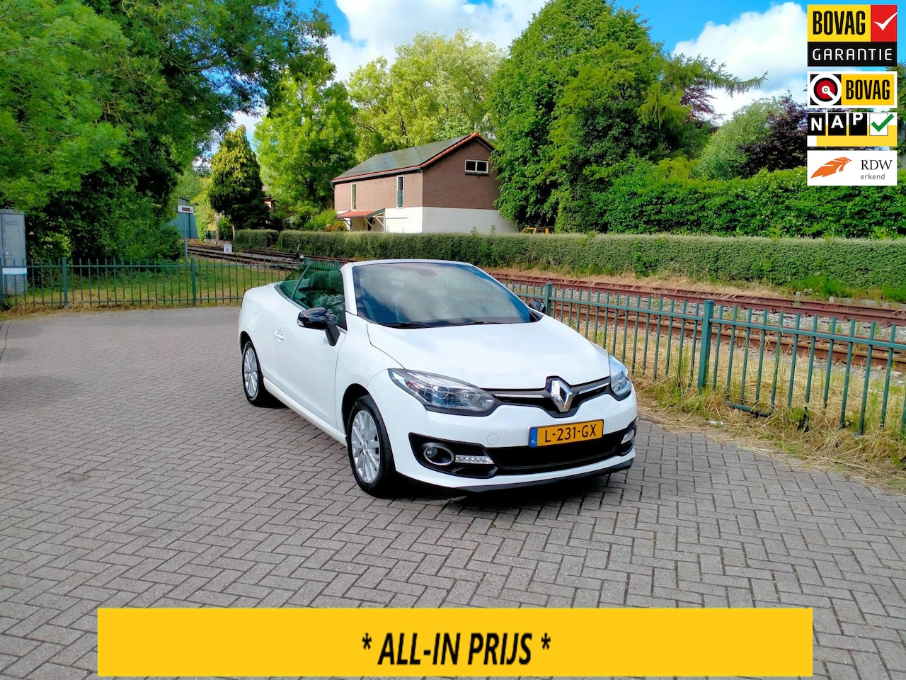 Renault Mégane coupé cabriolet - 1.2 TCe Privilège parelmoer wit airco lage km ALLINPRIJS - AutoWereld.nl