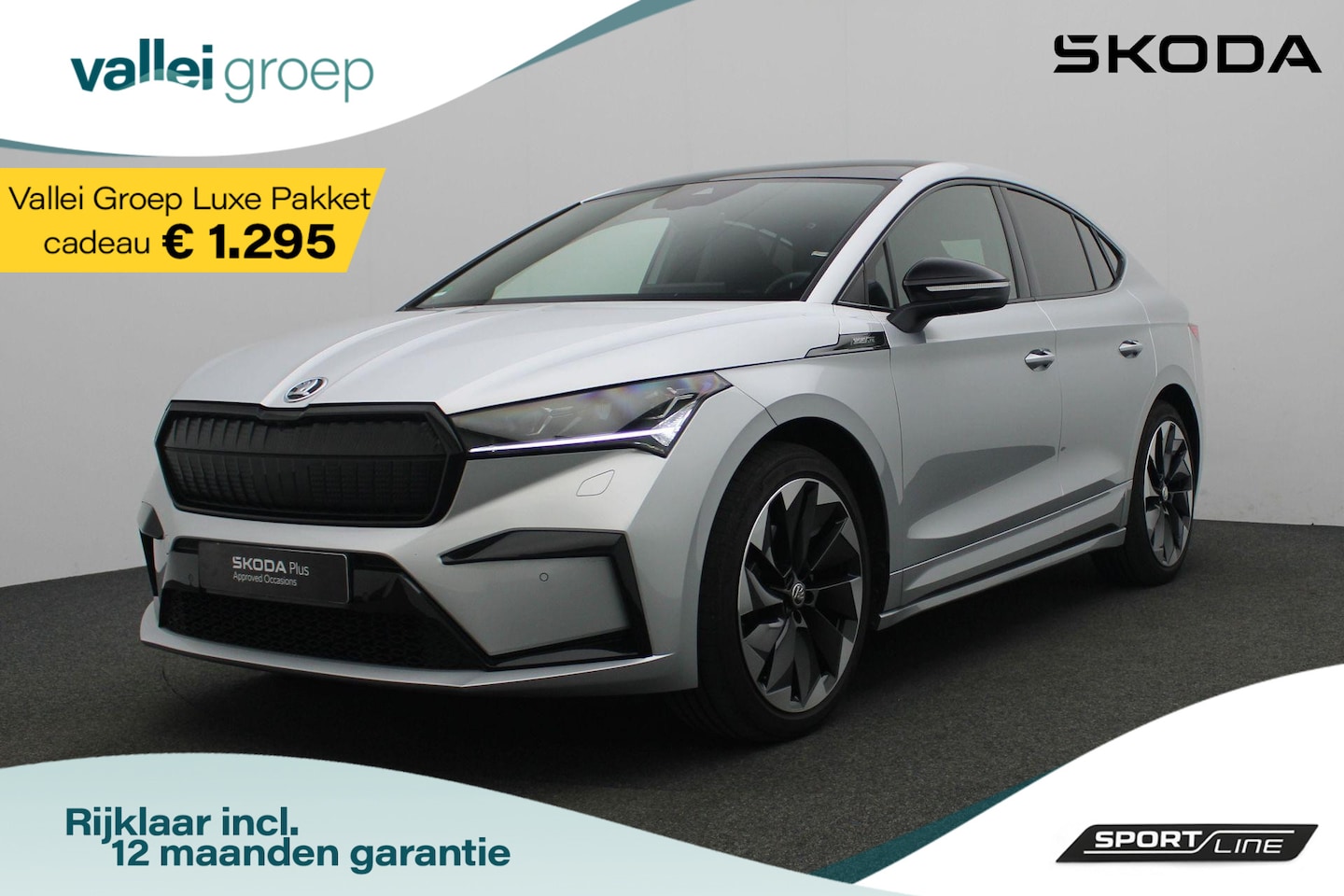 Skoda Enyaq Coupé iV - 60 Sportline 179 pk 58 kWh | Panoramadak | Matrix LED | Leder/alcantara | Geheugenstoel | - AutoWereld.nl