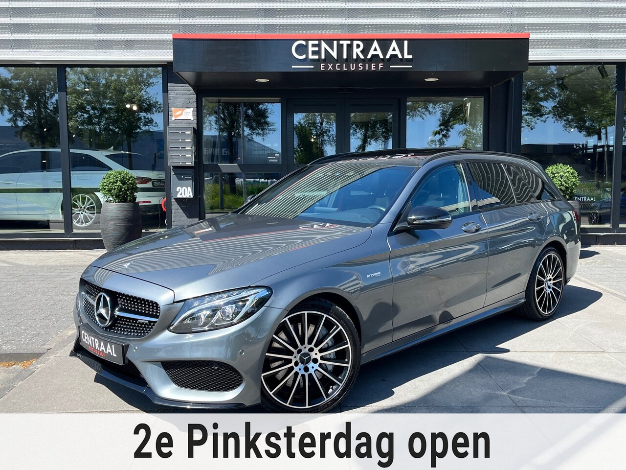Mercedes-Benz C-klasse Estate - AMG 43 4MATIC 367PK|Pano|Memory|Pdc|Carbon|Leder|Stoelverwarming - AutoWereld.nl
