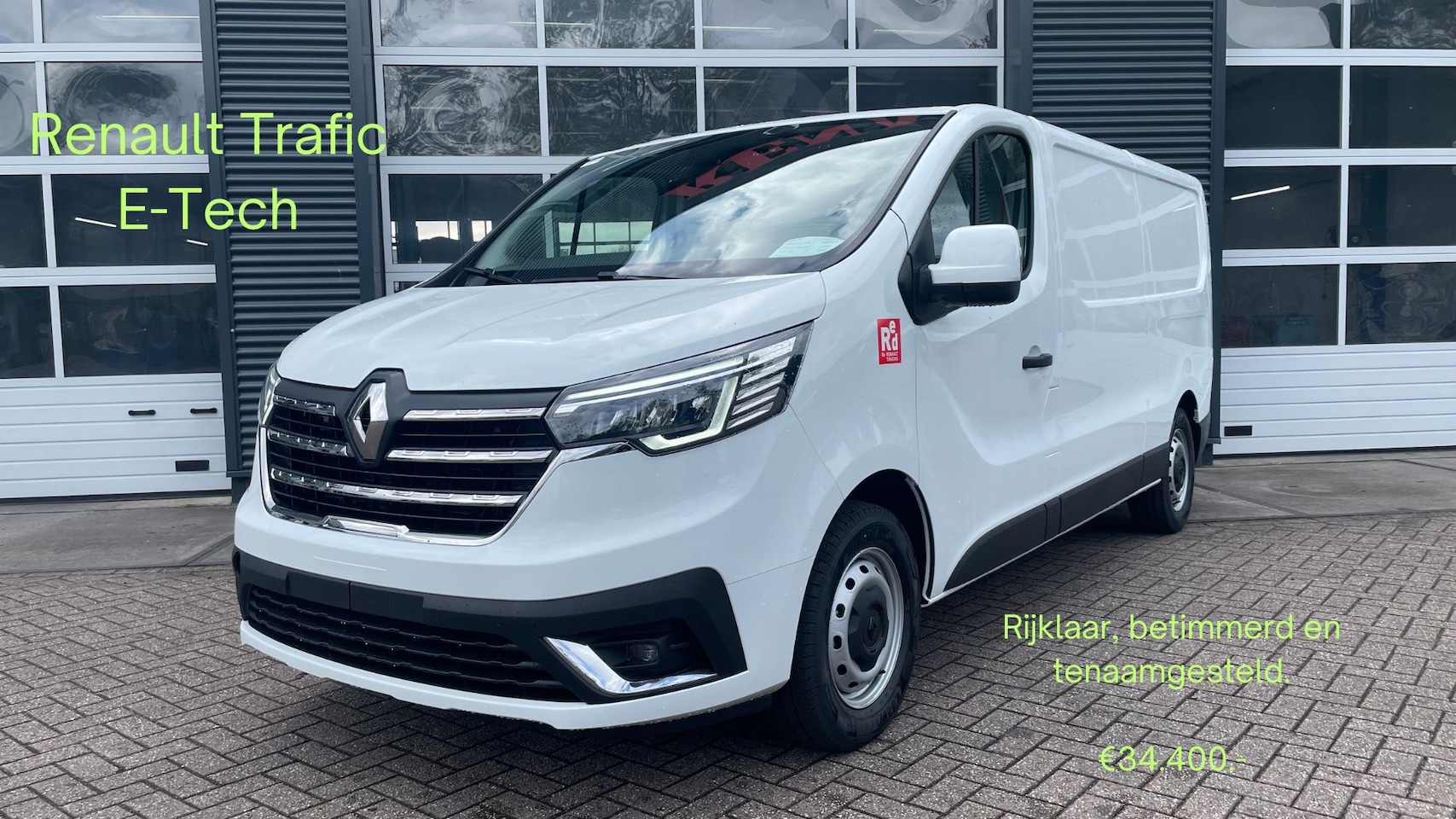 Renault Trafic E-Tech - L2H1 Z.E, Zero Emissie Red Edition WLTP 294, 920kg Trekgewicht, 1185kg laadvermogen 2 Iden - AutoWereld.nl