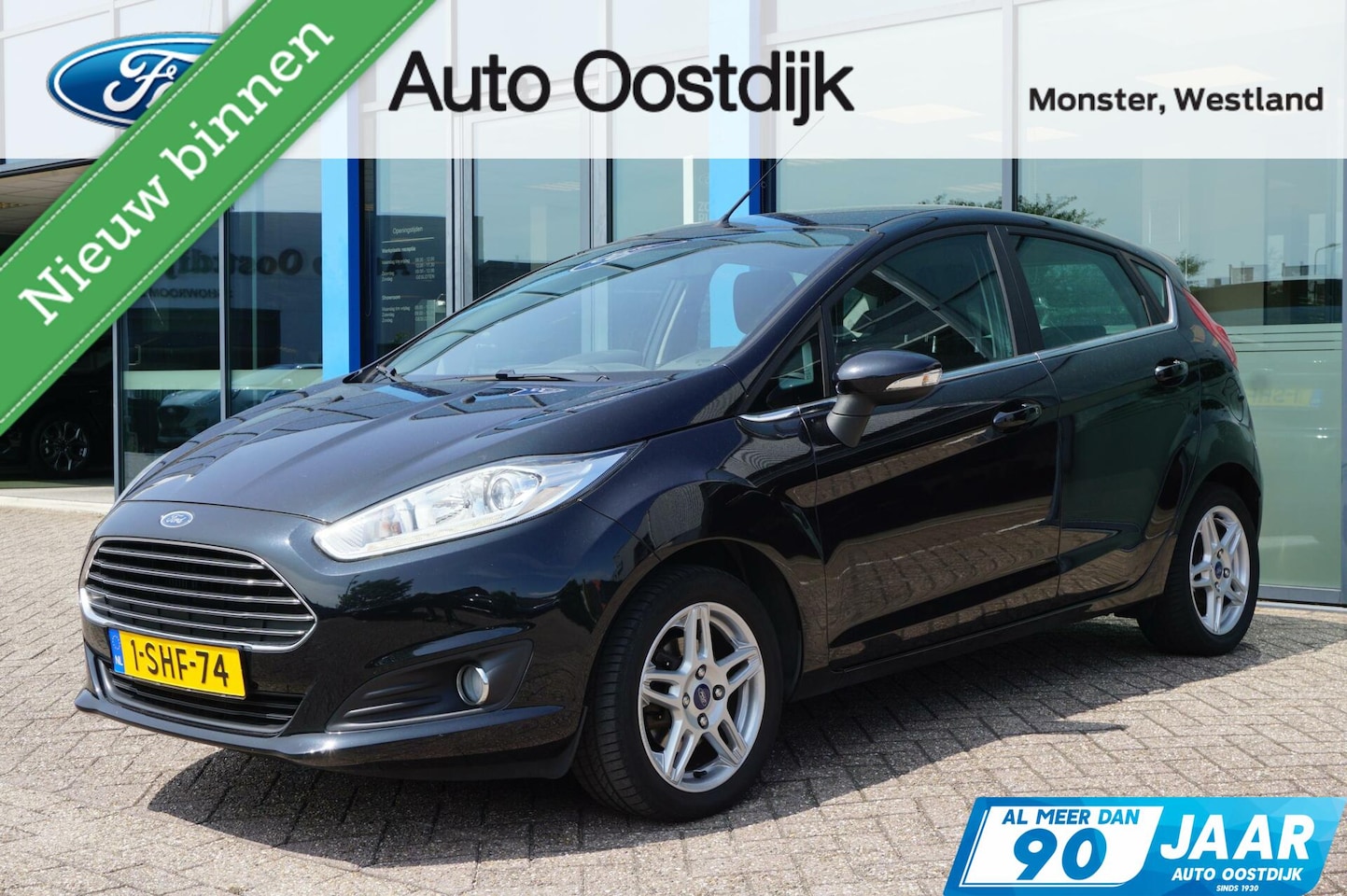 Ford Fiesta - 1.0 EcoBoost Titanium 5 deurs 100PK NIEUWE DISTRIBUTIERIEM!!! Navigatie Bleutooth Elek. Ra - AutoWereld.nl