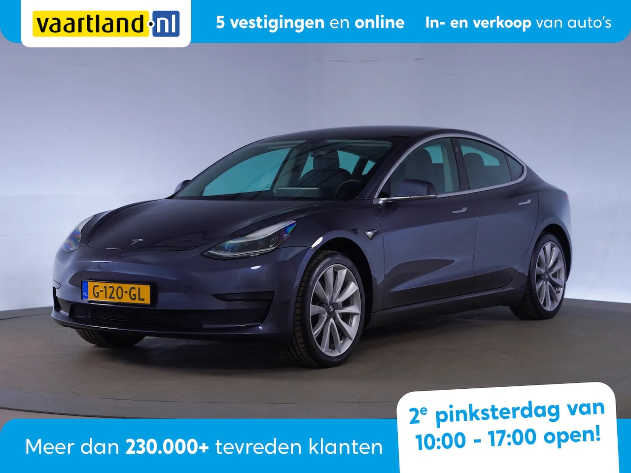 Tesla Model 3 - RWD Plus 60 kWh [ Leder Panoramadak 360-camera ] - AutoWereld.nl