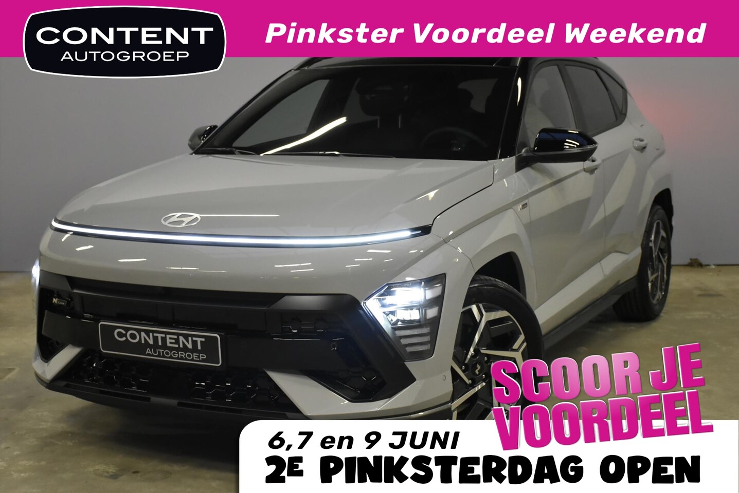 Hyundai Kona - 1.6 HYBRID DCT N Line Sky I Schuifdak - AutoWereld.nl
