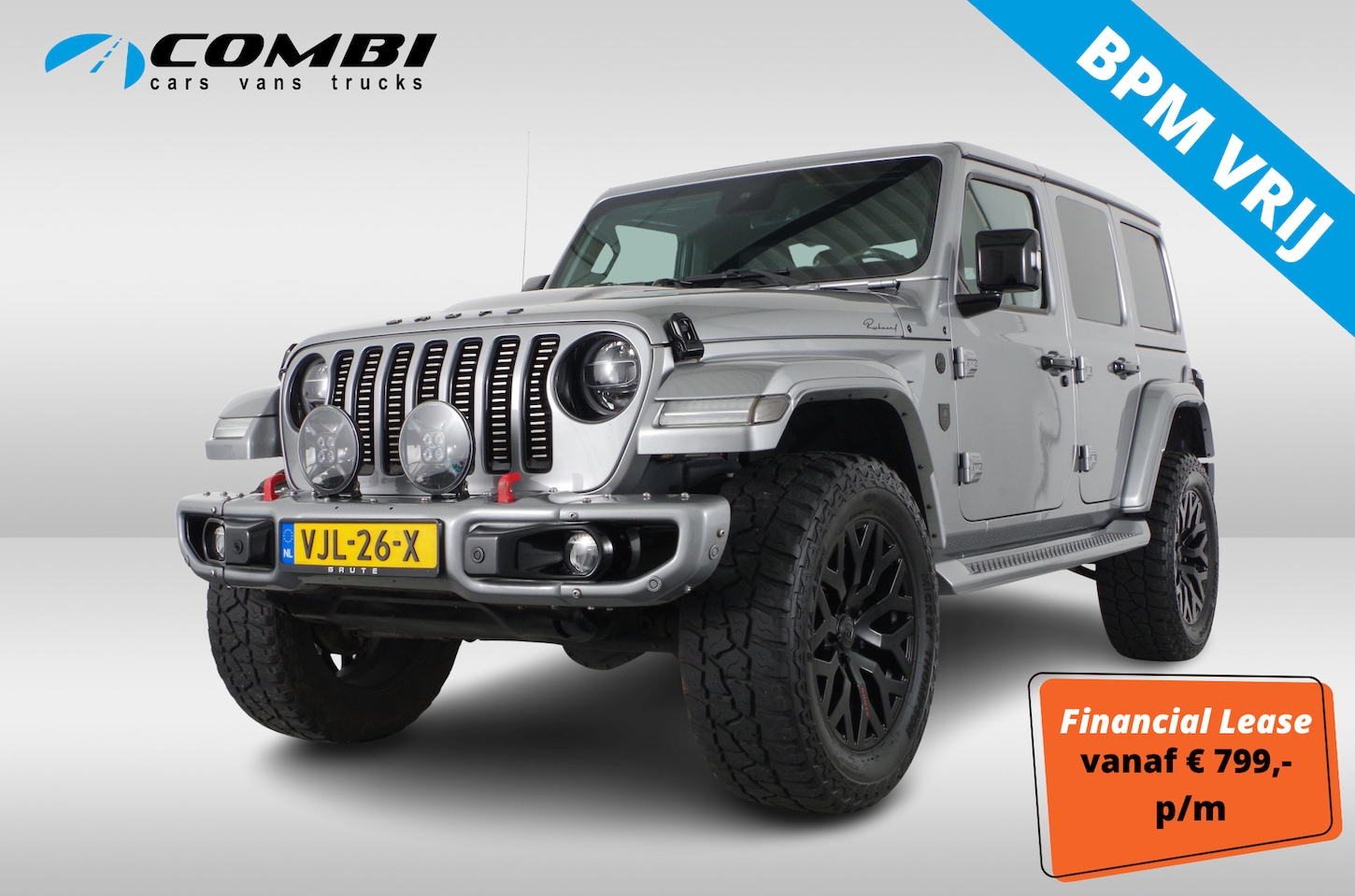 Jeep Wrangler Unlimited - 2.2D BRUTE Richmond > *Custom built* | removable Hardtop | 4x4 | Grijs kenteken | 22inch H - AutoWereld.nl