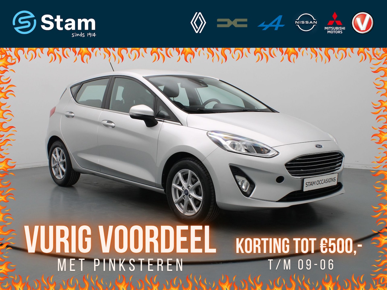 Ford Fiesta - 94pk EcoBoost Titanium Cruise | Climate | Carplay | Navi | Parkeersens. achter - AutoWereld.nl