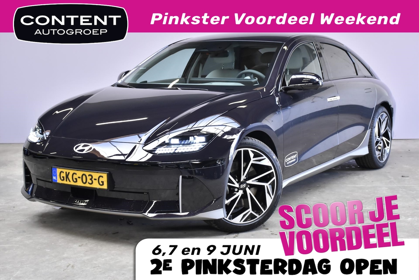 Hyundai IONIQ 6 - 77,4 kWh 229pk Lounge I Licht grijs interieur. - AutoWereld.nl