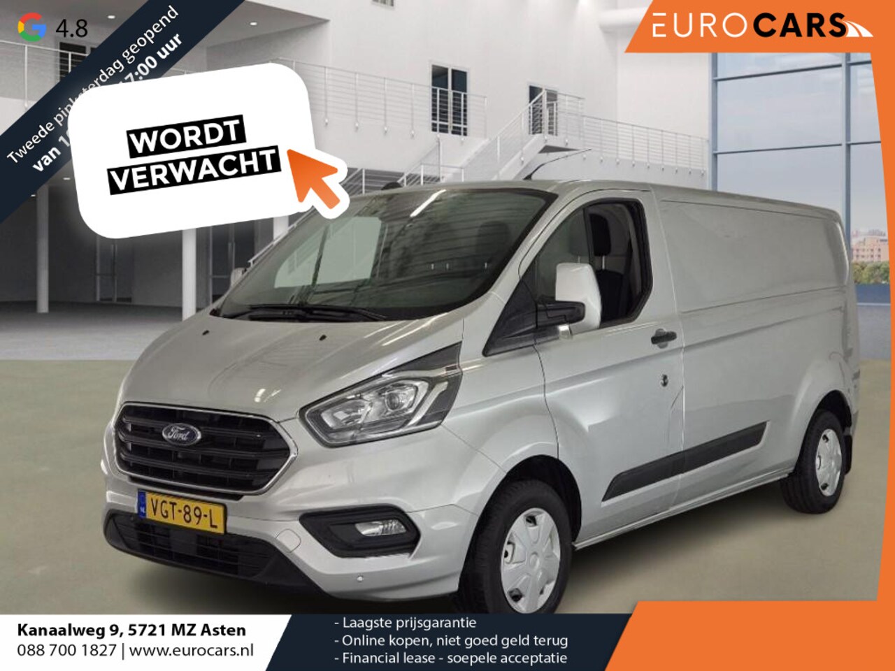 Ford Transit Custom - 131pk L2H1 Trend Trekhaak Camera Cruise control Airco Parkeersensoren 3-Zits Euro6 - AutoWereld.nl