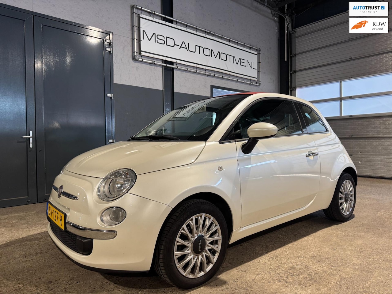 Fiat 500 C - 1.2 Rock|Cabrio|Pearl white| Zeer netjes !! - AutoWereld.nl