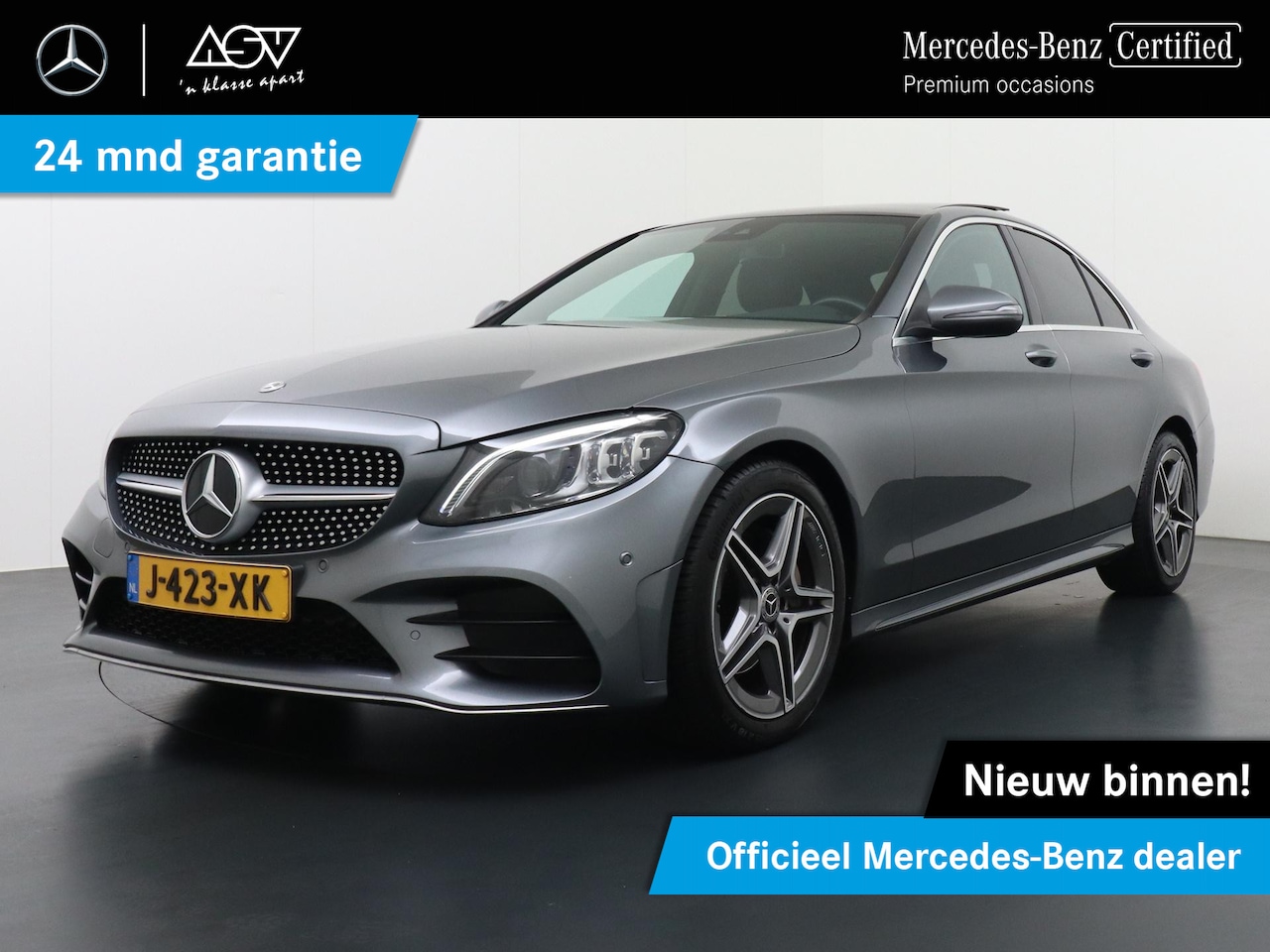 Mercedes-Benz C-klasse - 180 AMG Business Solution | Panorama - Schuifdak | Sfeerverlichting | DAB+ Radio | Stoelve - AutoWereld.nl