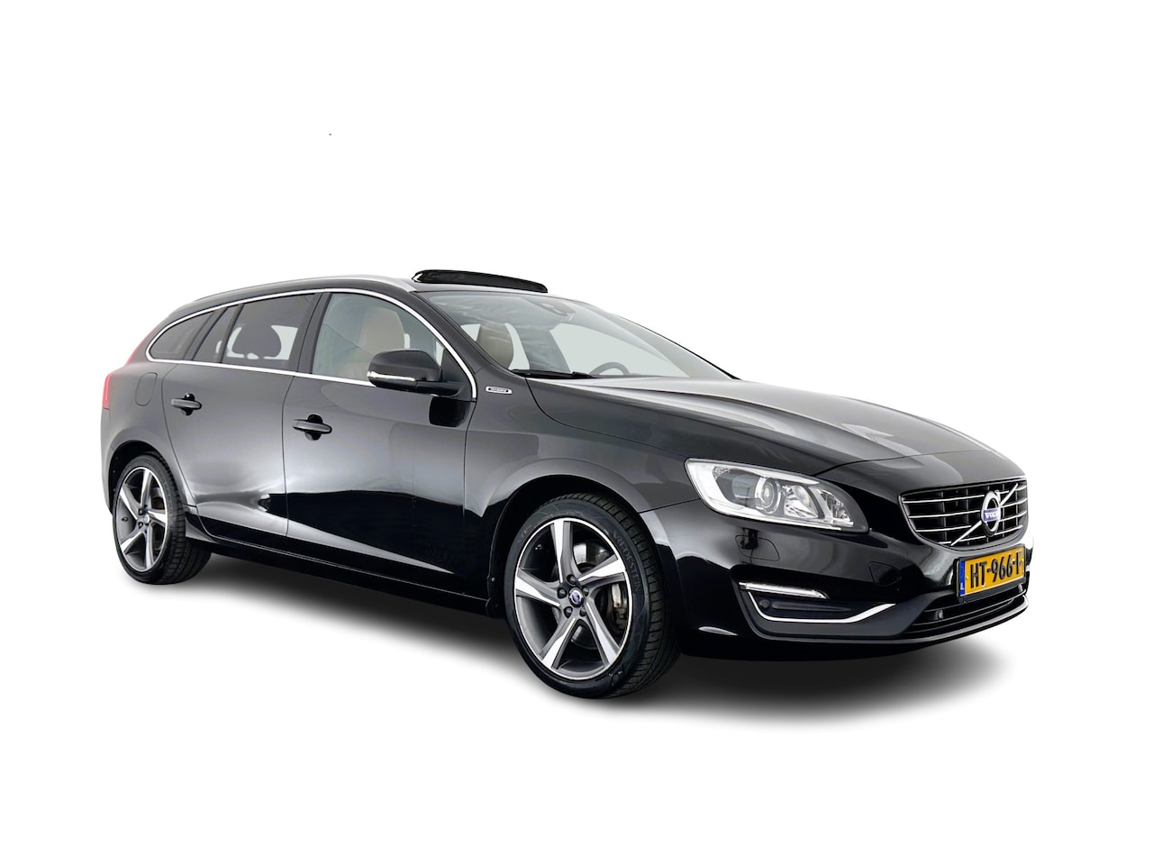 Volvo V60 - 2.4 D6 Twin Engine R-Design Aut. *PANO | VOLLEDER | XENON | NAVI-FULLMAP | MEMORY-PACK | C - AutoWereld.nl