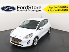Ford Fiesta - EcoBoost 100pk Titanium | Verwarmde voorruit | Camera | Navi | Cruise | Clima | Apple Carp