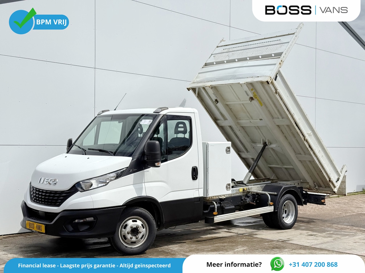 Iveco Daily - 35C12 2.3 L3 Kipper Dubbellucht 3.5t Trekhaak Airco Cruise Control Lucht Geveerde Stoel - AutoWereld.nl